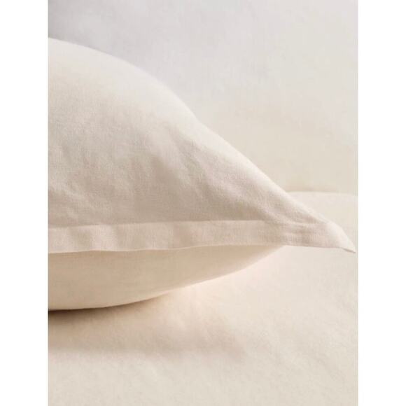 Quince European Linen Euro 20"X 20" Sham Ivory NWOT #81 - Picture 2 of 3